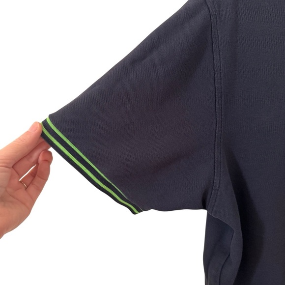 Psycho Bunny Pima Cotton Short Sleeve Collared Polo Shirt Navy Size Large (6) - Picture 2 of 8